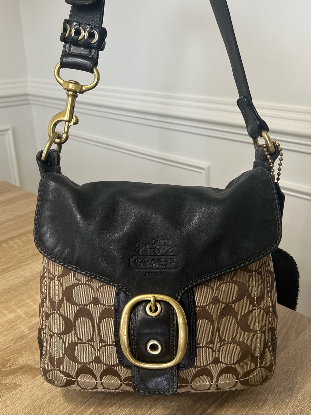 Coach Legacy Bleecker Signature Flap Shoulder Bag
